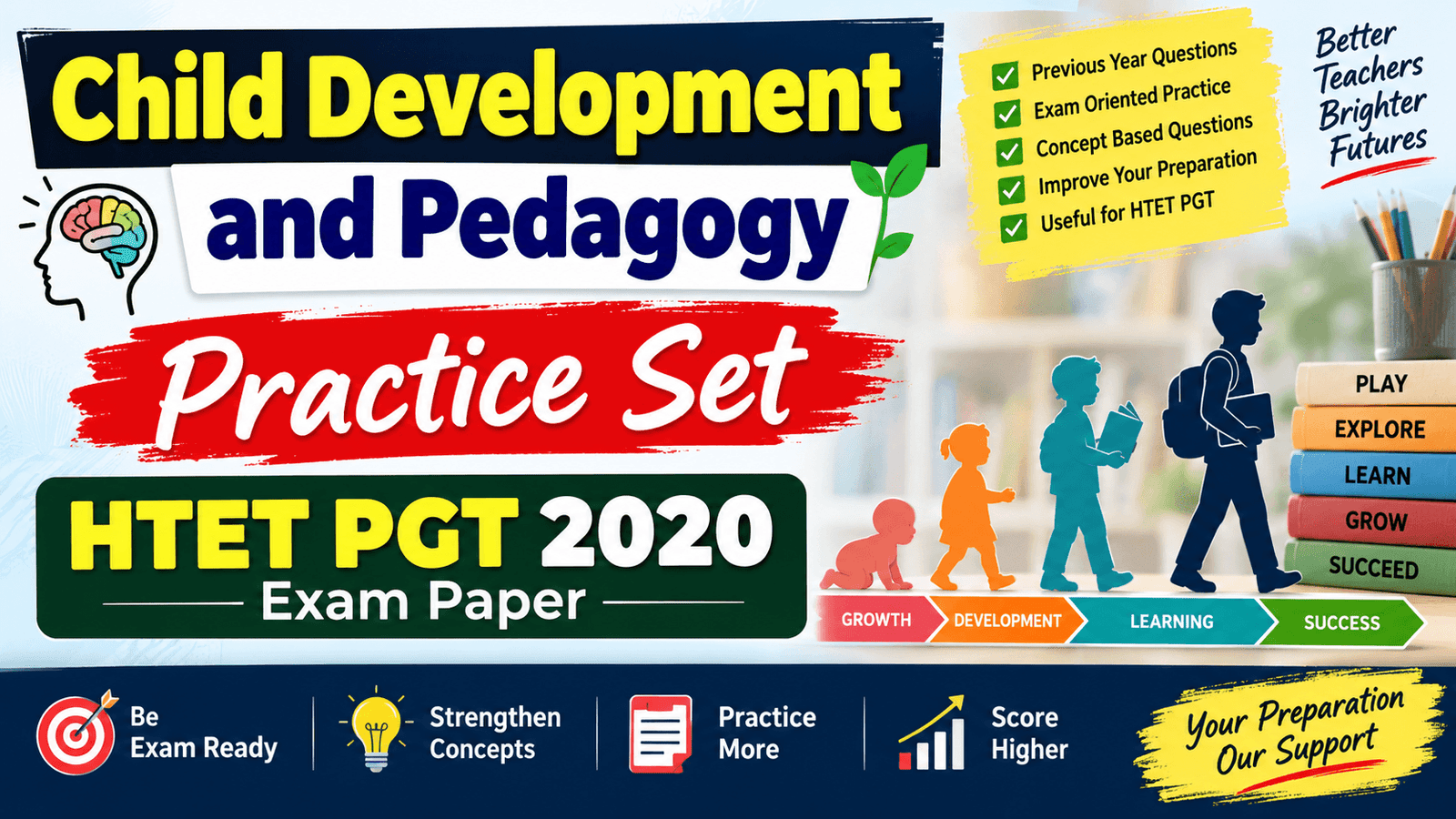 Child Development and Pedagogy Practice Set - HTET PGT 2020 Exam Paper - HTET CDP