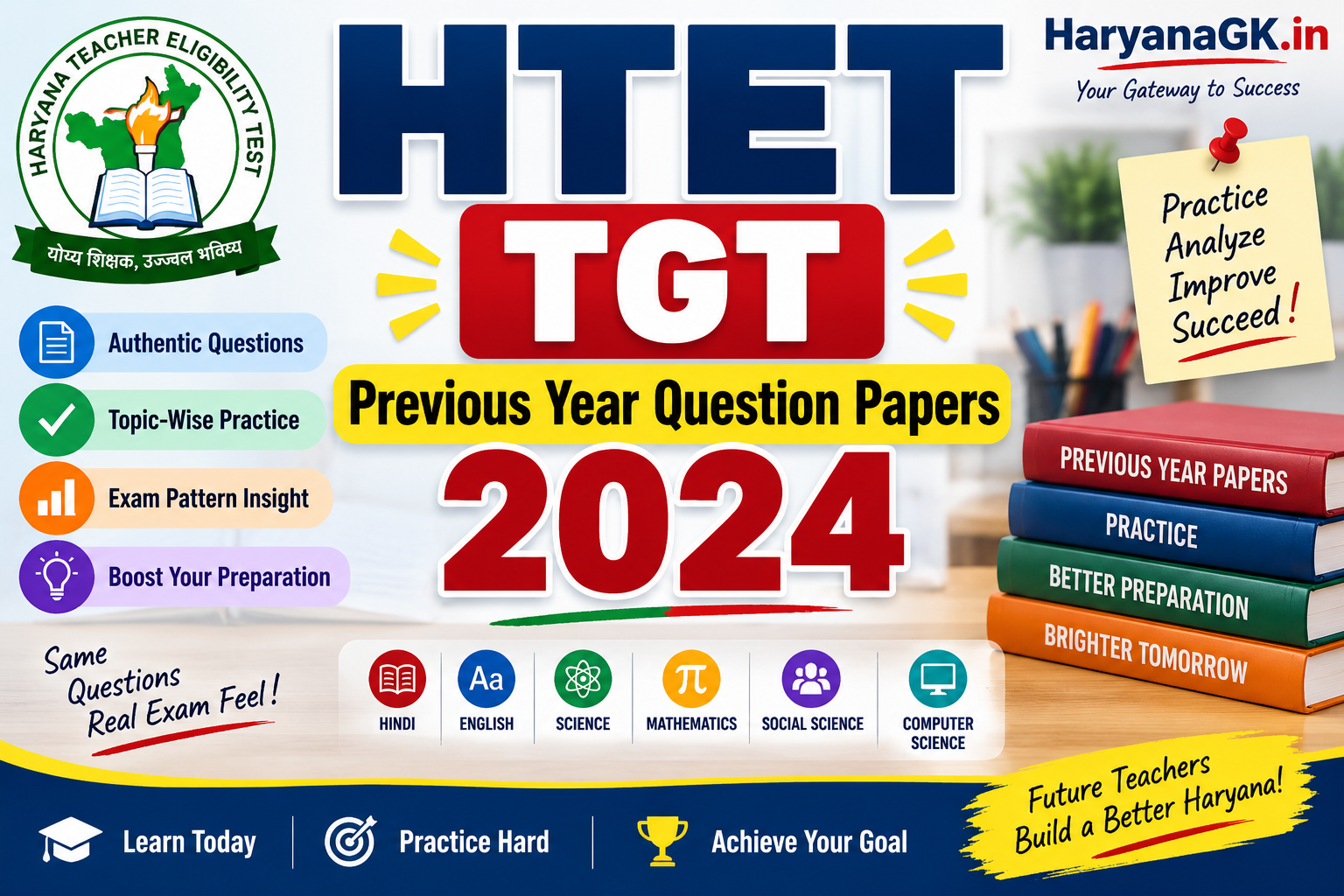 HTET TGT Previous Year Question Papers 2024