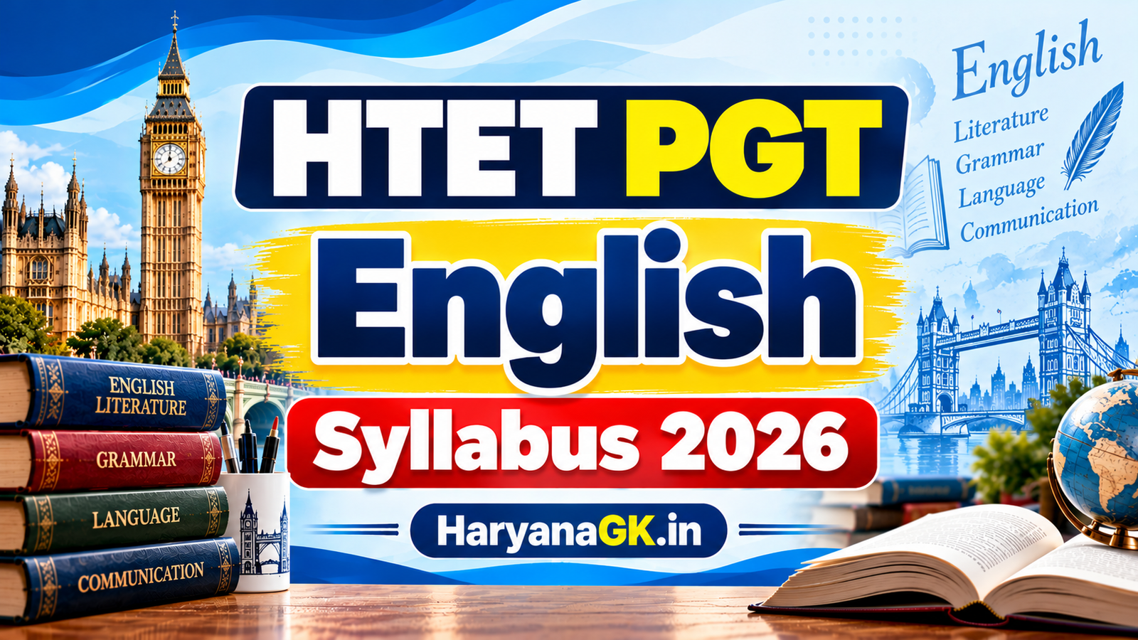 HTET PGT English Syllabus 2026 Subject-wise Syllabus, Exam Pattern and Eligibility