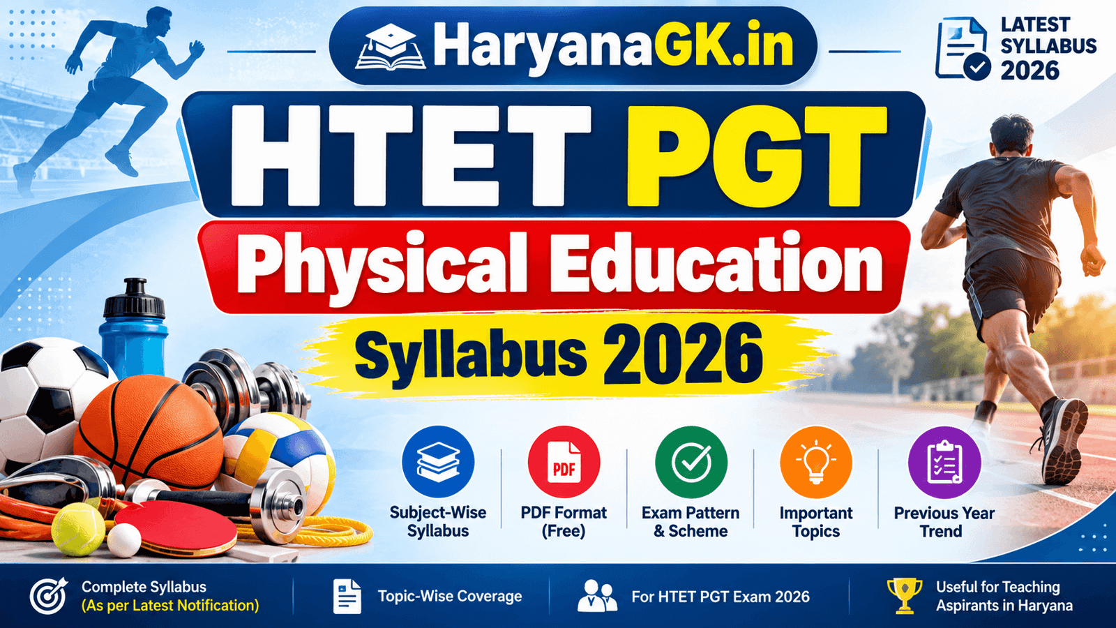 HTET PGT Physical Education Syllabus 2026: Subject-wise Syllabus, Exam Pattern and Eligibility 1 HTET PGT Physical Education Syllabus 2026: Subject-wise Syllabus, Exam Pattern and Eligibility