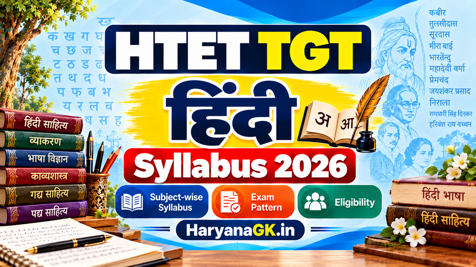 HTET TGT Hindi Syllabus 2026 Subject-wise Syllabus, Exam Pattern and Eligibility